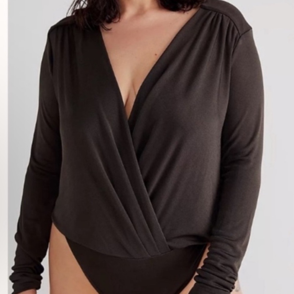 Free People Intimately Brown Thong Bodysuit | Size Small